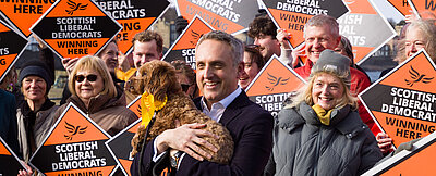 Alex Cole-Hamilton at the 2026 Lib Dem campaign launch